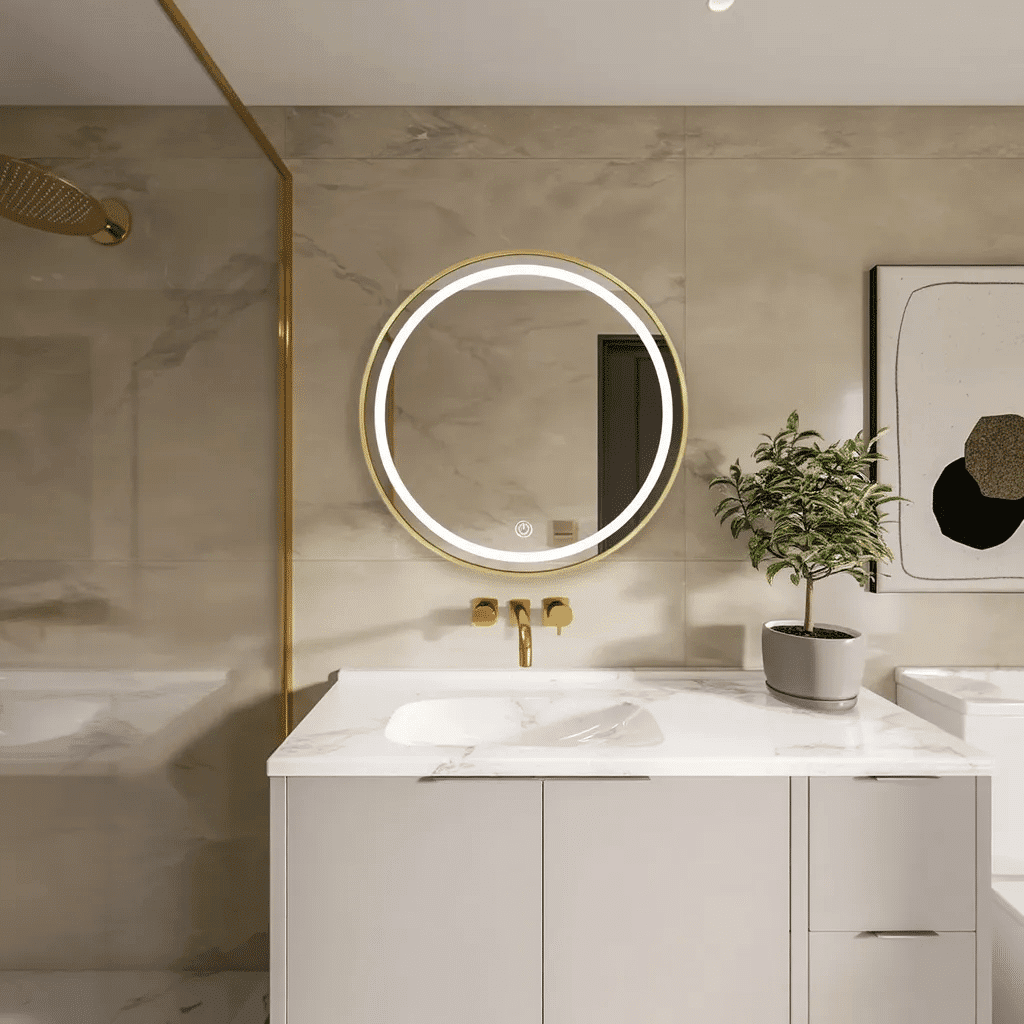 Luxury Round LED Bathroom Vanity Mirror
