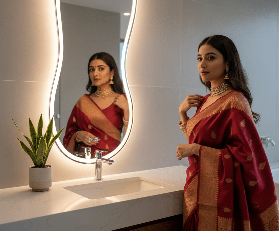 Irregular led mirror