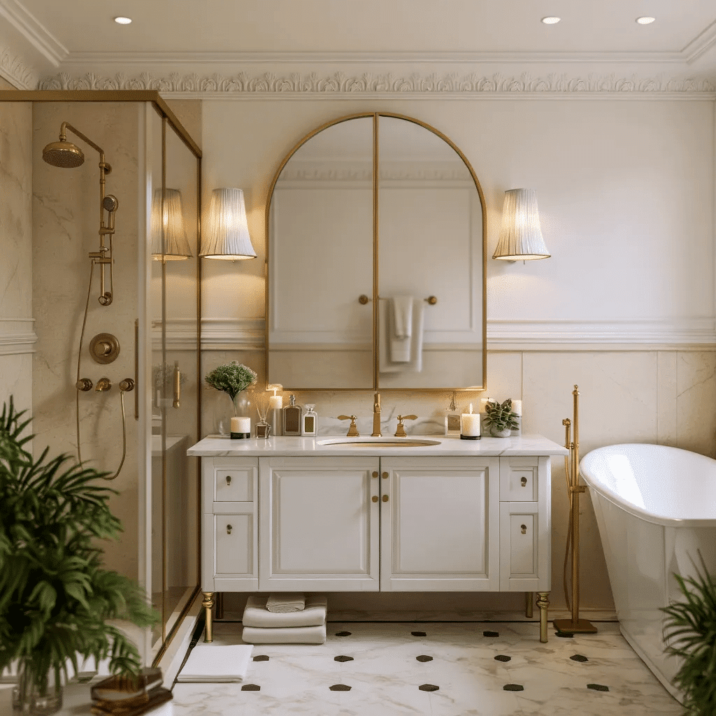Arched Bathroom Mirror Cabinet