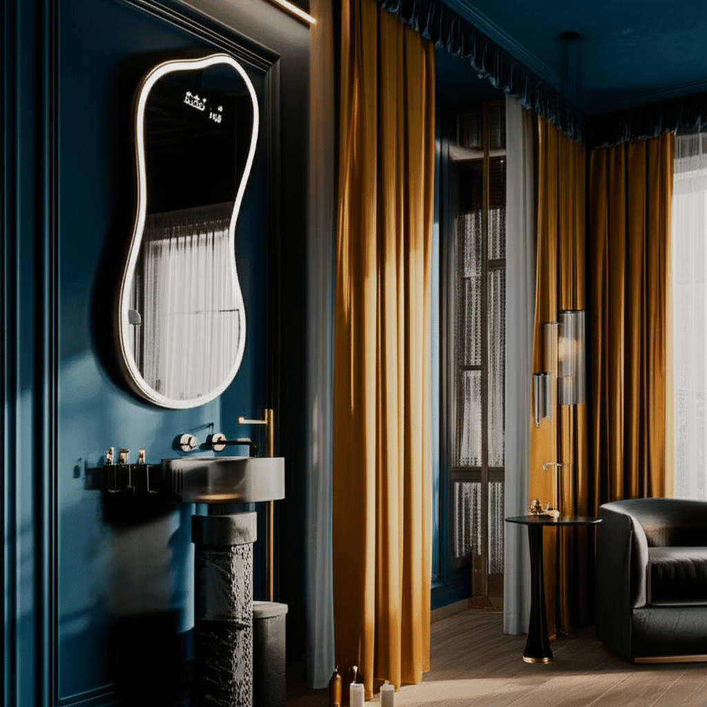 Irregular led mirror