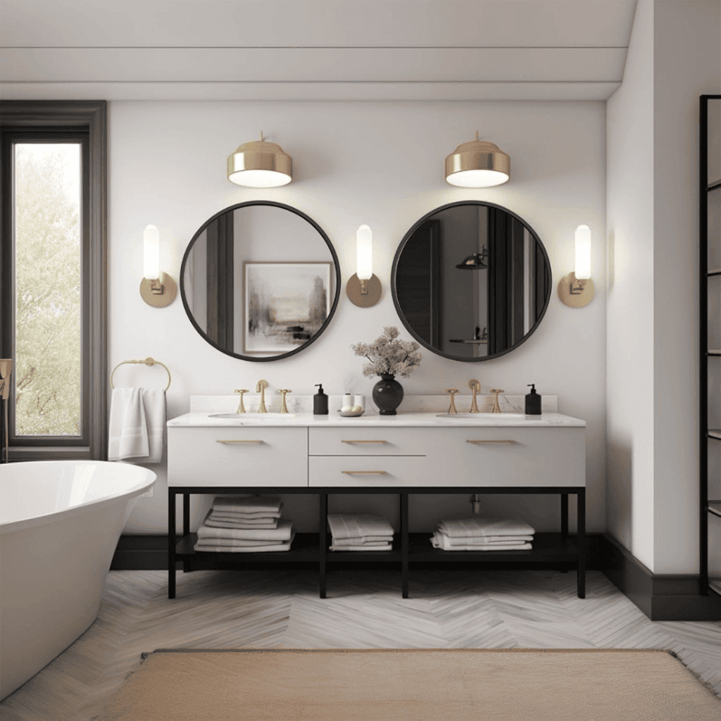 Contemporary Round Accent Mirror for Living Room 1