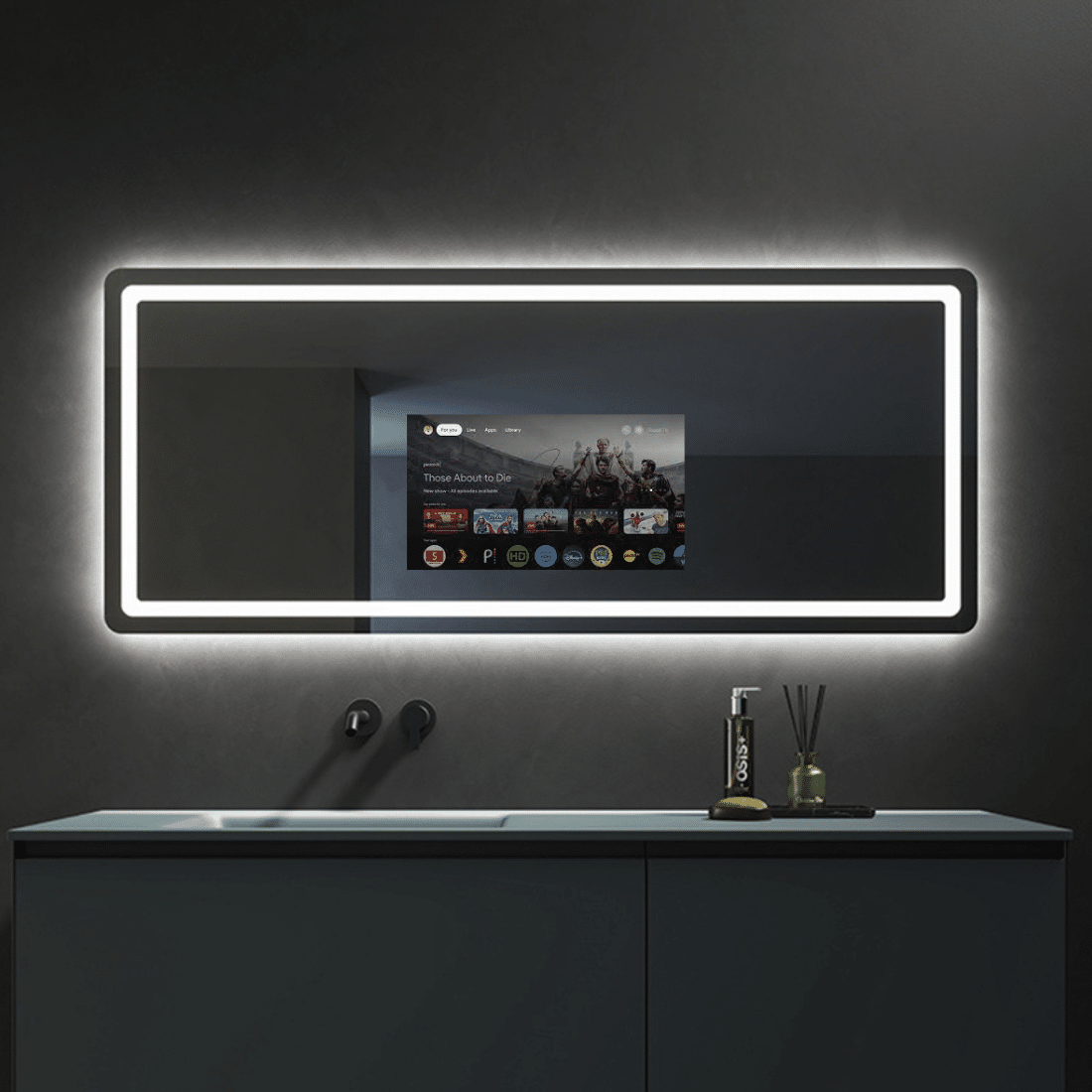 Advanced Smart Bathroom Mirror with WiFi Display & Controls