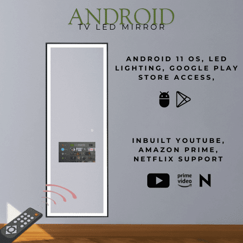 Advanced Smart Bathroom Mirror with WiFi Display & Controls