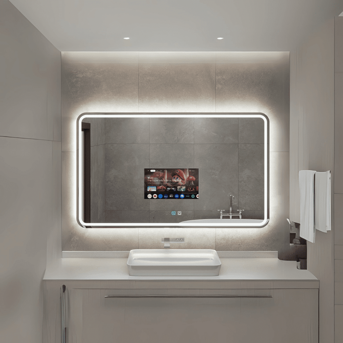 rectangles led mirror
