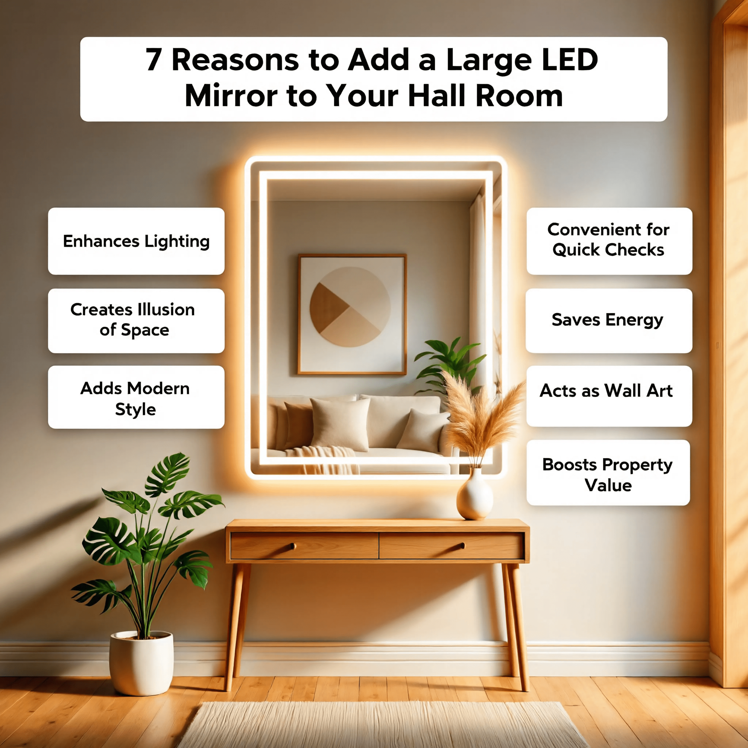 7 Reasons to Add a Large LED Mirror to Your Hall Room