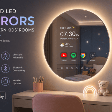 Modern Gym Interior Design with LED Mirrors