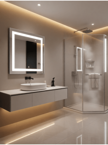 Contemporary LED Mirror Design for Luxury Bathrooms