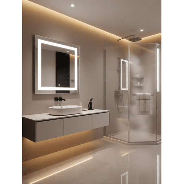 Contemporary LED Mirror Design for Luxury Bathrooms
