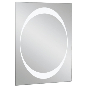 Oval Glow LED Mirror – Rectangular Frameless Mirror with Halo Light Design