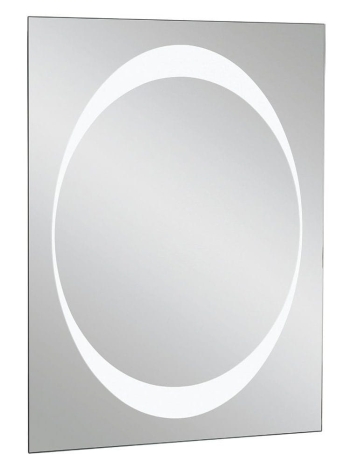 Oval Glow LED Mirror – Rectangular Frameless Mirror with Halo Light Design