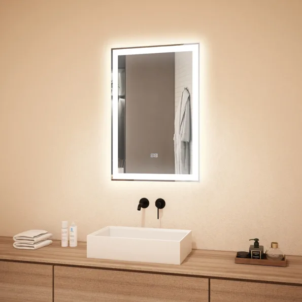 Rectangular LED Mirror India – Premium Bathroom Mirror with Illuminated LED Border
