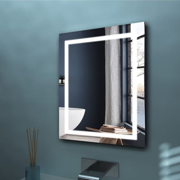 Square LED Mirror India – Illuminated Bathroom Mirror with Light Border