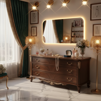 Backlit Bathroom LED Mirror India – Touch Sensor | Warm Glow Design 3