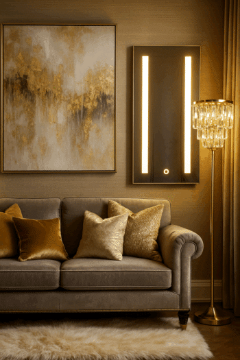 Amber Glow Vertical LED Mirror – Chic Lighting for Bathrooms & Vanity 1