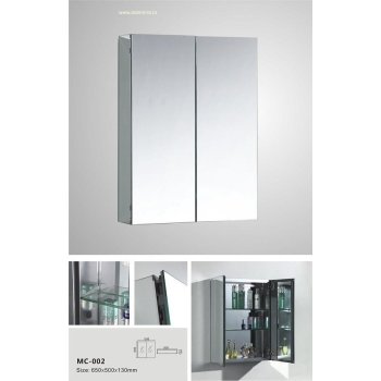 Dual-Door LED Mirror Cabinet with Internal Storage – Sleek & Modern