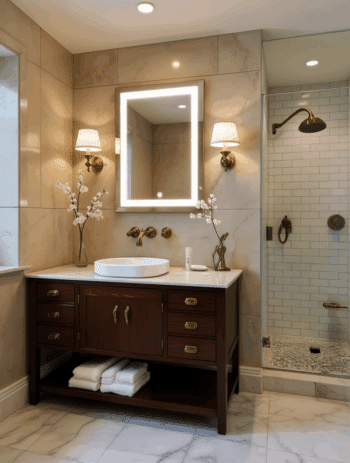 LumaGlow Vertical LED Bathroom Mirror with Anti-Fog Technology 3