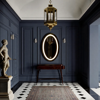 Modern Designed LED Oval Bathroom Mirror 4