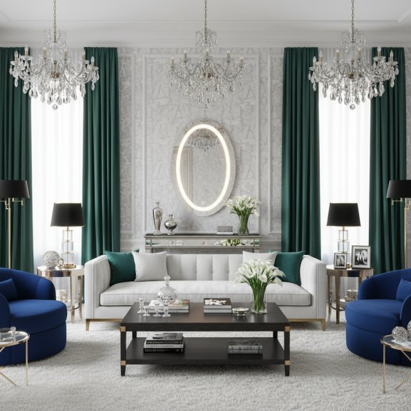 Modern Designed LED Oval Bathroom Mirror 1