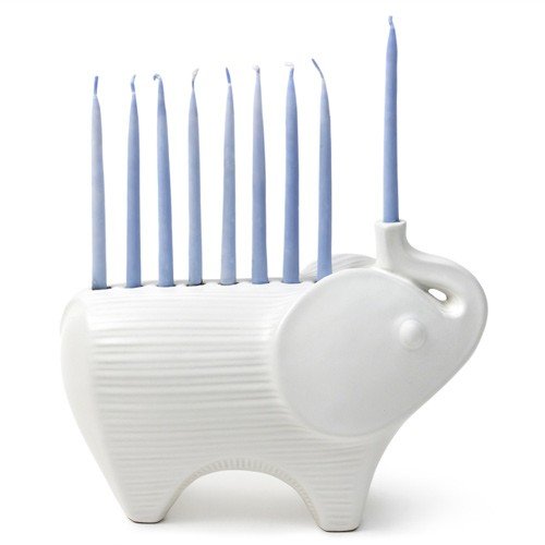 Elephant shaped menorah.