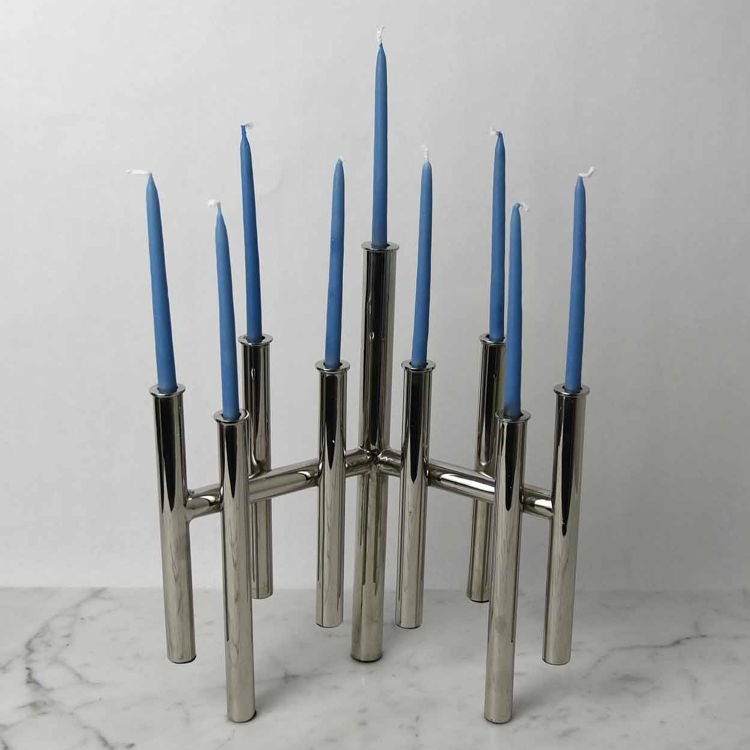 skyline, modern menorah.