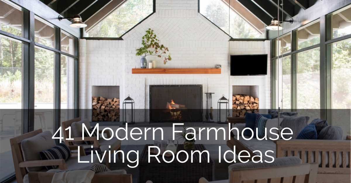 41 Modern Farmhouse Living Room Ideas – GLAMO Light Mirrors India.