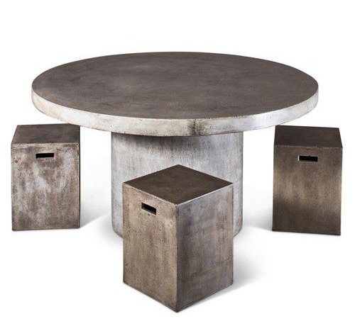 modern industrial table and stools
