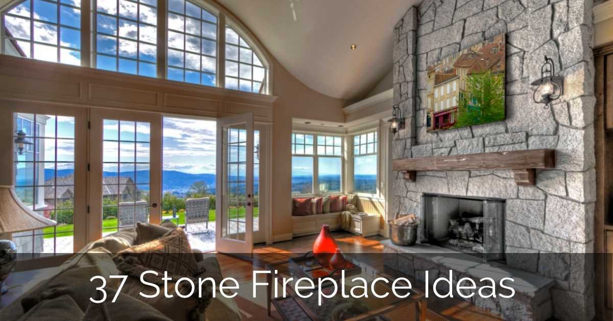 rock stone fireplace ideas feature