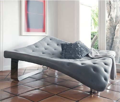 sloping contemporary day bed.