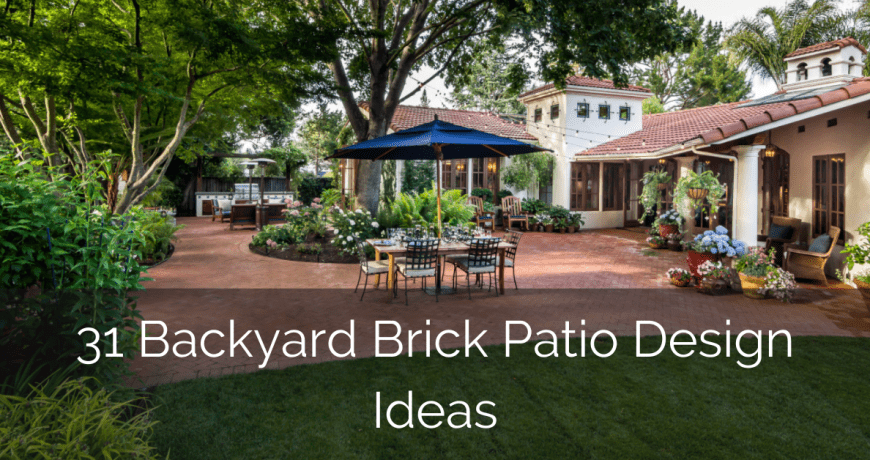 backyard brick patio ideas F0