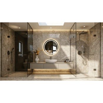 Circular LED Mirror for Stylish Bathroom Vanity