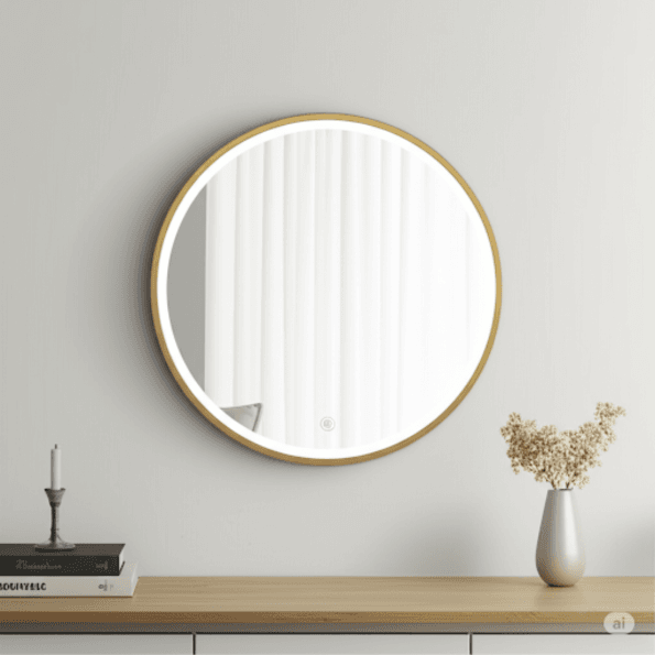 Circular LED Mirror | Modern Frameless Design with Bright Illumination