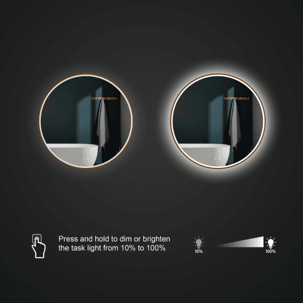 Circular LED Bathroom Mirror – Modern Backlit Round Mirror with Sleek Design