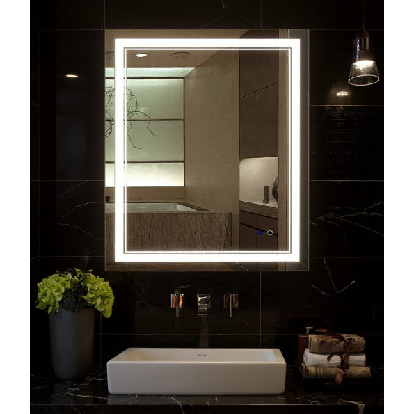 Rectangular LED Mirror with Bright Backlighting | Modern Bathroom Mirror 4
