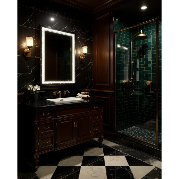 Rectangular LED Mirror with Bright Backlighting | Modern Bathroom Mirror 3