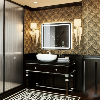 Rectangular LED Mirror with Soft Backlighting | Modern Frameless Bathroom Mirror 3