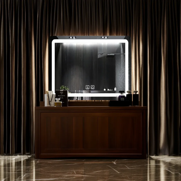 Rectangular LED Mirror with Soft Backlighting | Modern Frameless Bathroom Mirror 2