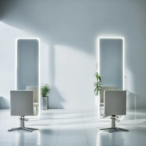 Tall LED Bathroom Mirror – Modern Rectangular Mirror with Backlit LED Lighting 2