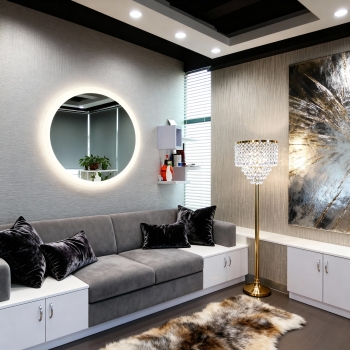 Ambient Glow Round LED Bathroom Mirror 1