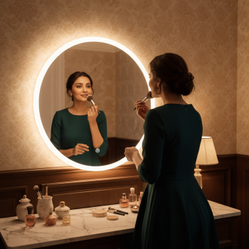 AuraGlow Round LED Mirror 6