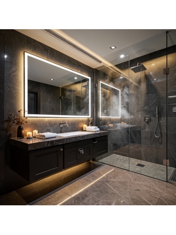 Premium LED Vanity Mirror with Ambient Lighting Design