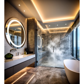 Contemporary LED Mirror for Luxury Bathroom Spaces