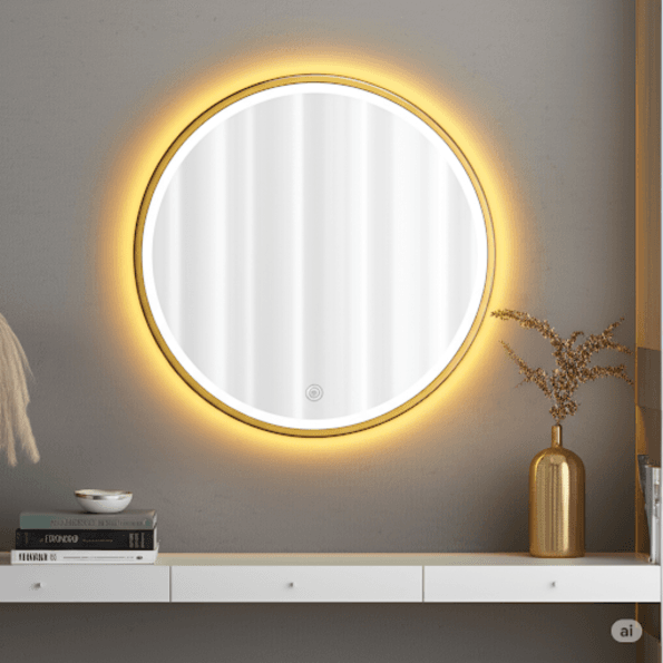 Circular LED Mirror | Modern Frameless Design with Bright Illumination