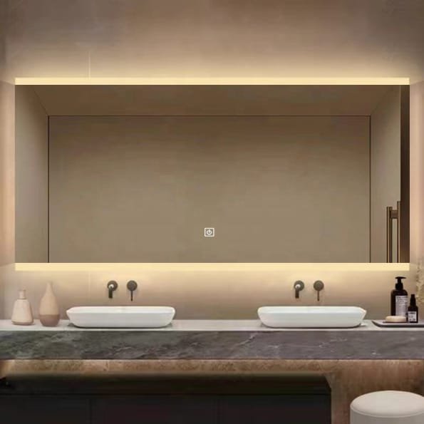 Rectangular LED Backlit Mirror – Modern Bathroom Mirror with Energy-Efficient Lighting