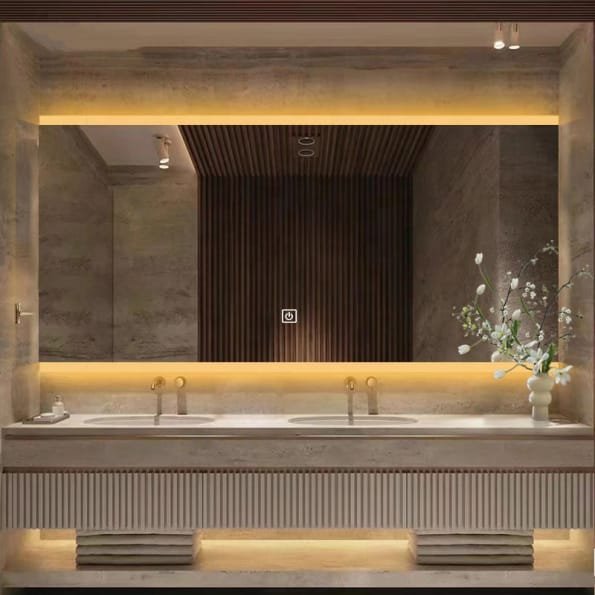Rectangular LED Backlit Mirror – Modern Bathroom Mirror with Energy-Efficient Lighting
