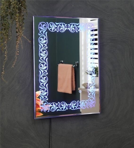 led rectangle wall mirror in blue colour led rectangle wall mirror in blue colour 6dvorr
