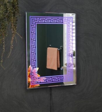 led rectangle wall mirror in blue colour led rectangle wall mirror in blue colour etgfiz