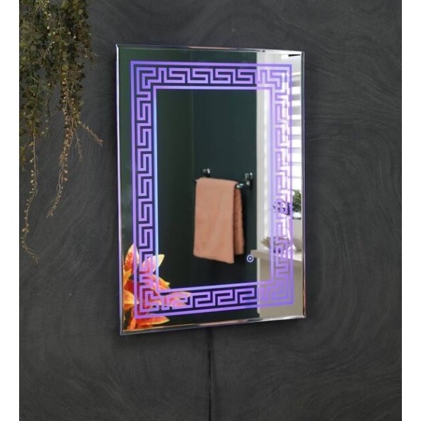 led rectangle wall mirror in blue colour led rectangle wall mirror in blue colour etgfiz