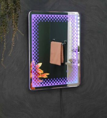 fab LED Mirror Rectangle Wall Mirror In Blue Colour