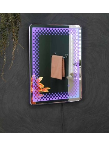 fab LED Mirror Rectangle Wall Mirror In Blue Colour