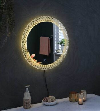 led rectangle wall mirror in blue colour led rectangle wall mirror in blue colour la78cp